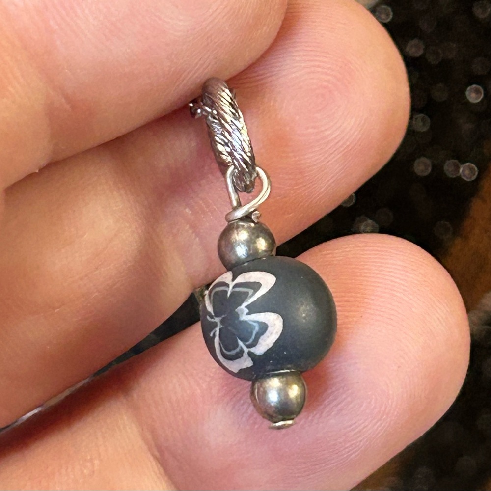 Handcrafted butterfly clay bead pendant on chain necklace